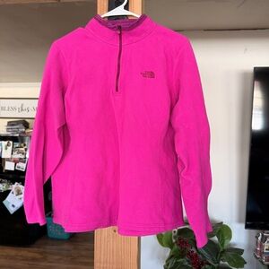 The North Face Vibrant Pink Half-Zip Fleece